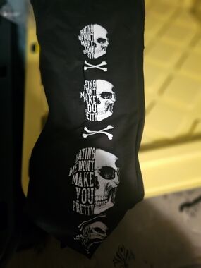 Women’s Black Graphic Skull Jogger Pants